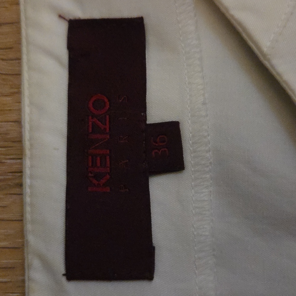Kenzo Neutral Cream A-Line Pleated Skirt - Picture 3 of 6